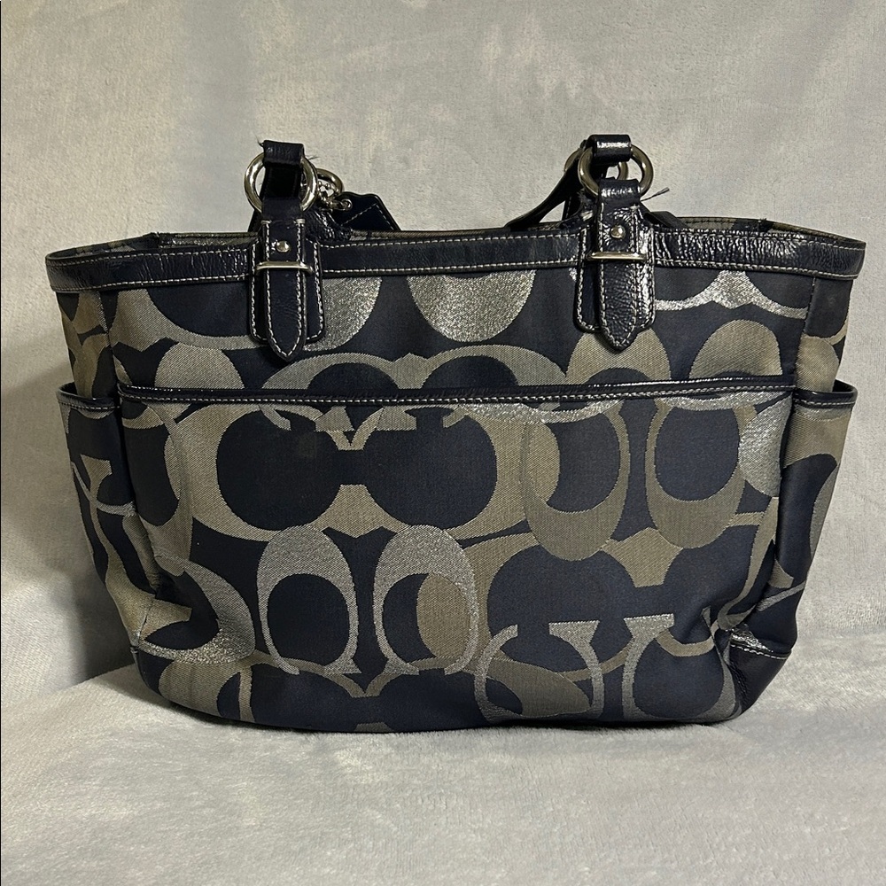 Coach D1260-F19664 Blue and Gray Tote Bag - Picture 2 of 12